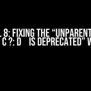 Laravel 8: Fixing the “Unparenthesized `a ? b : c ?: d` is deprecated” Warning